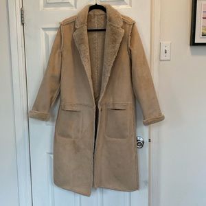 Anthropologie Suede Reversible Coat